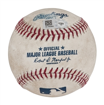 2015 Game Used Kris Bryant Baseball (SINGLE) (MLB Authenticated)